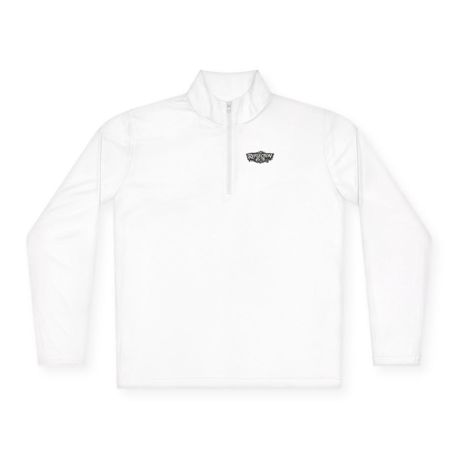 Quarter-Zip Pullover — Vintage Crest Skull Chest & Back Design