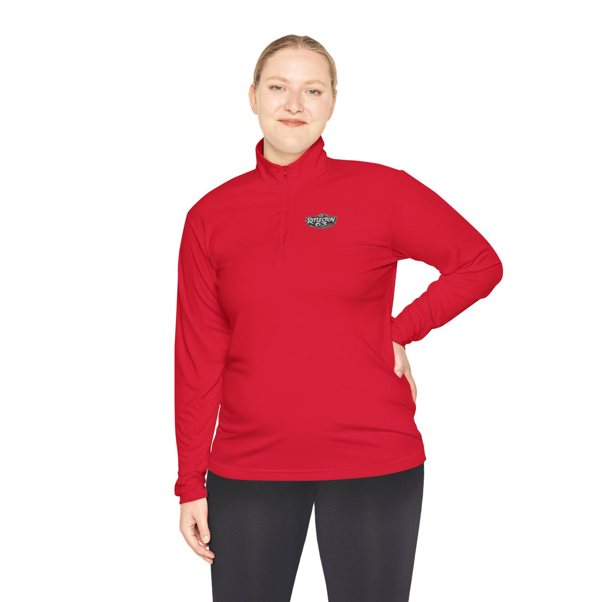 Quarter-Zip Pullover — Vintage Crest Skull Chest & Back Design