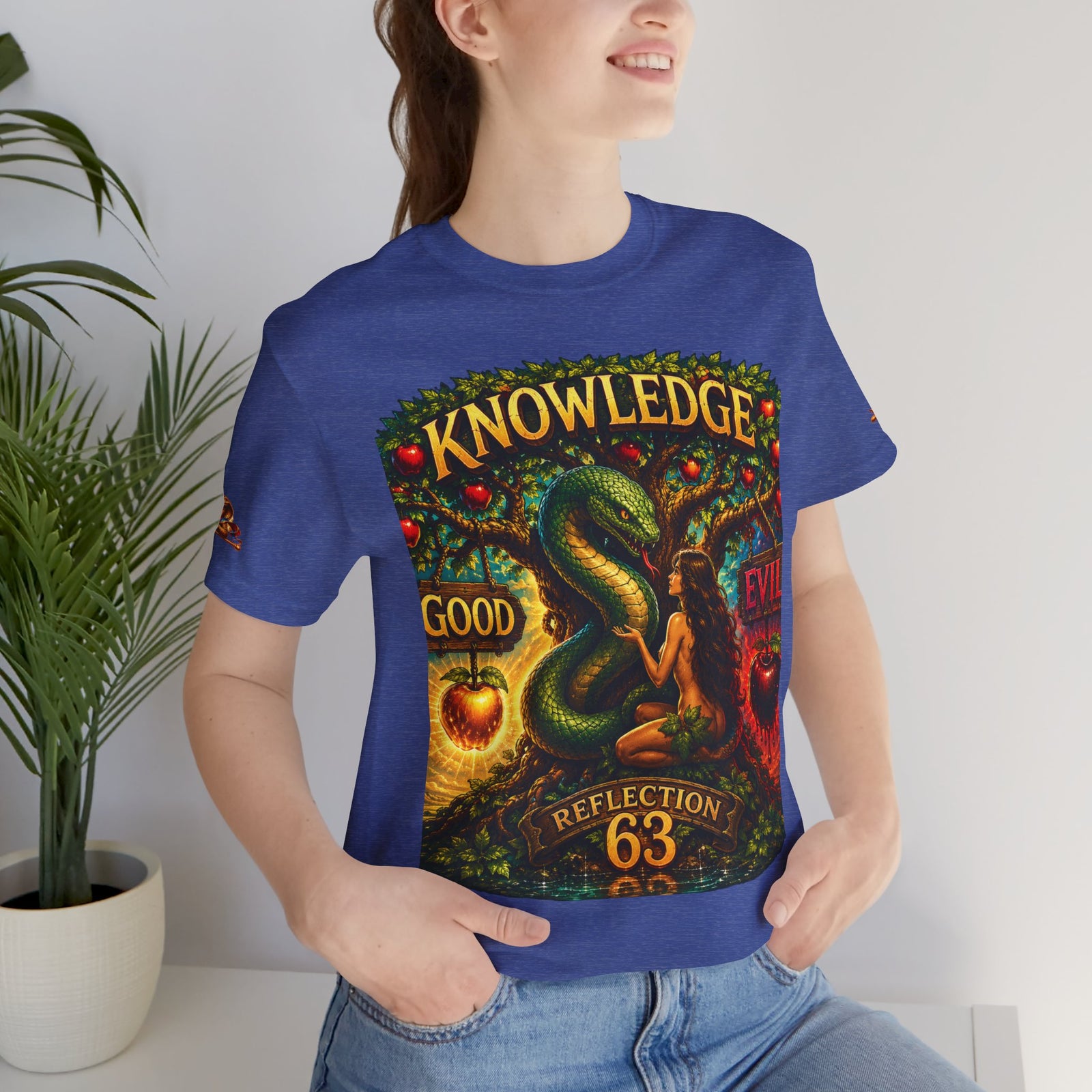 Knowledge Snake Tee — 'Knowledge: Good vs Evil' Graphic T-Shirt