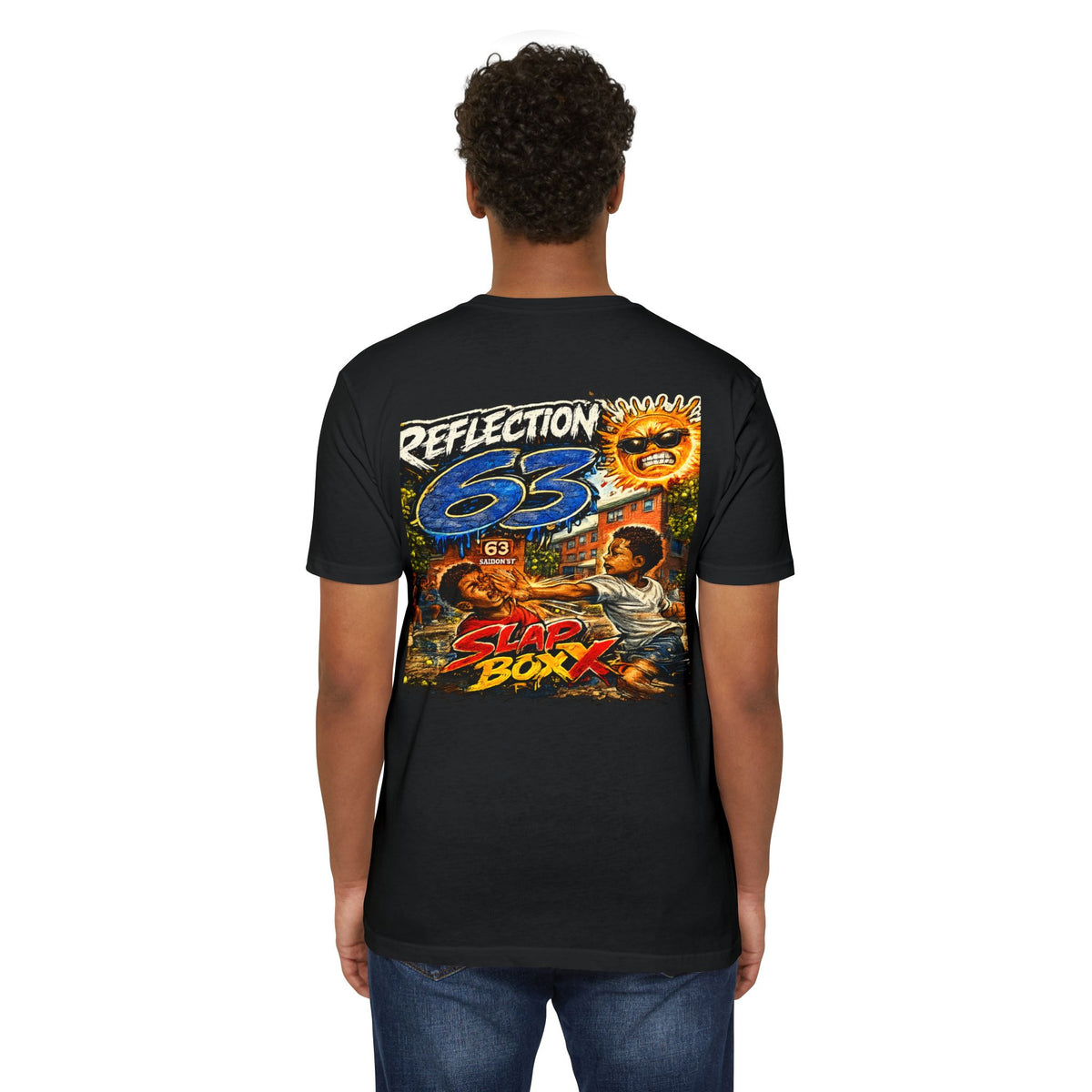 Slapboxx Graphic T-Shirt — 'Reflection 63' Retro Street Art Tee
