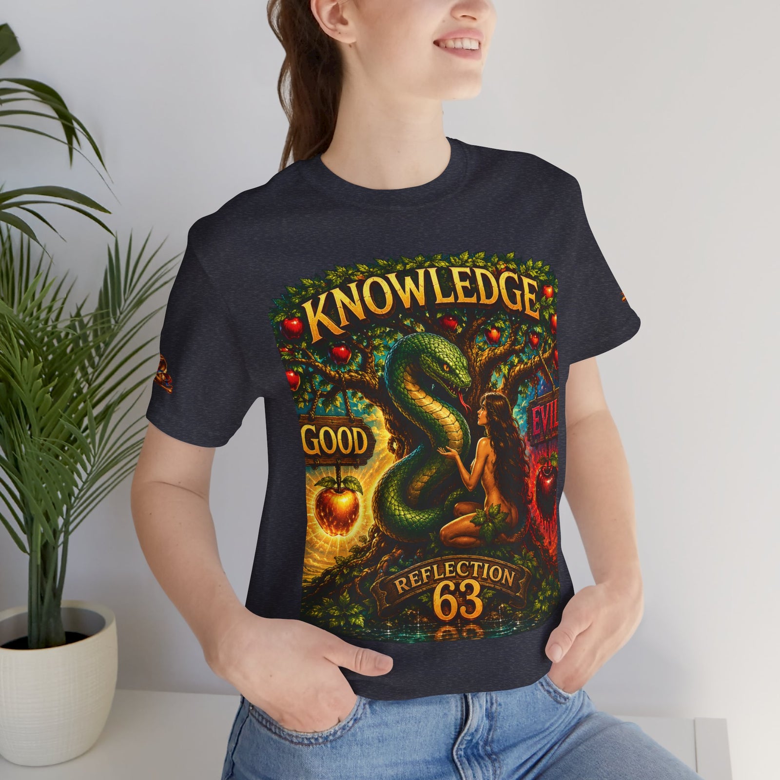 Knowledge Snake Tee — 'Knowledge: Good vs Evil' Graphic T-Shirt