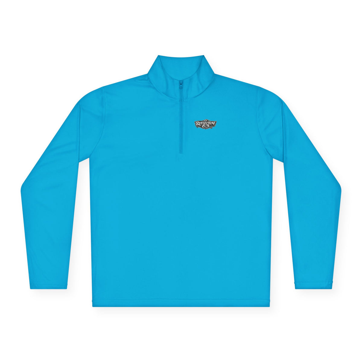 Quarter-Zip Pullover — Vintage Crest Skull Chest & Back Design