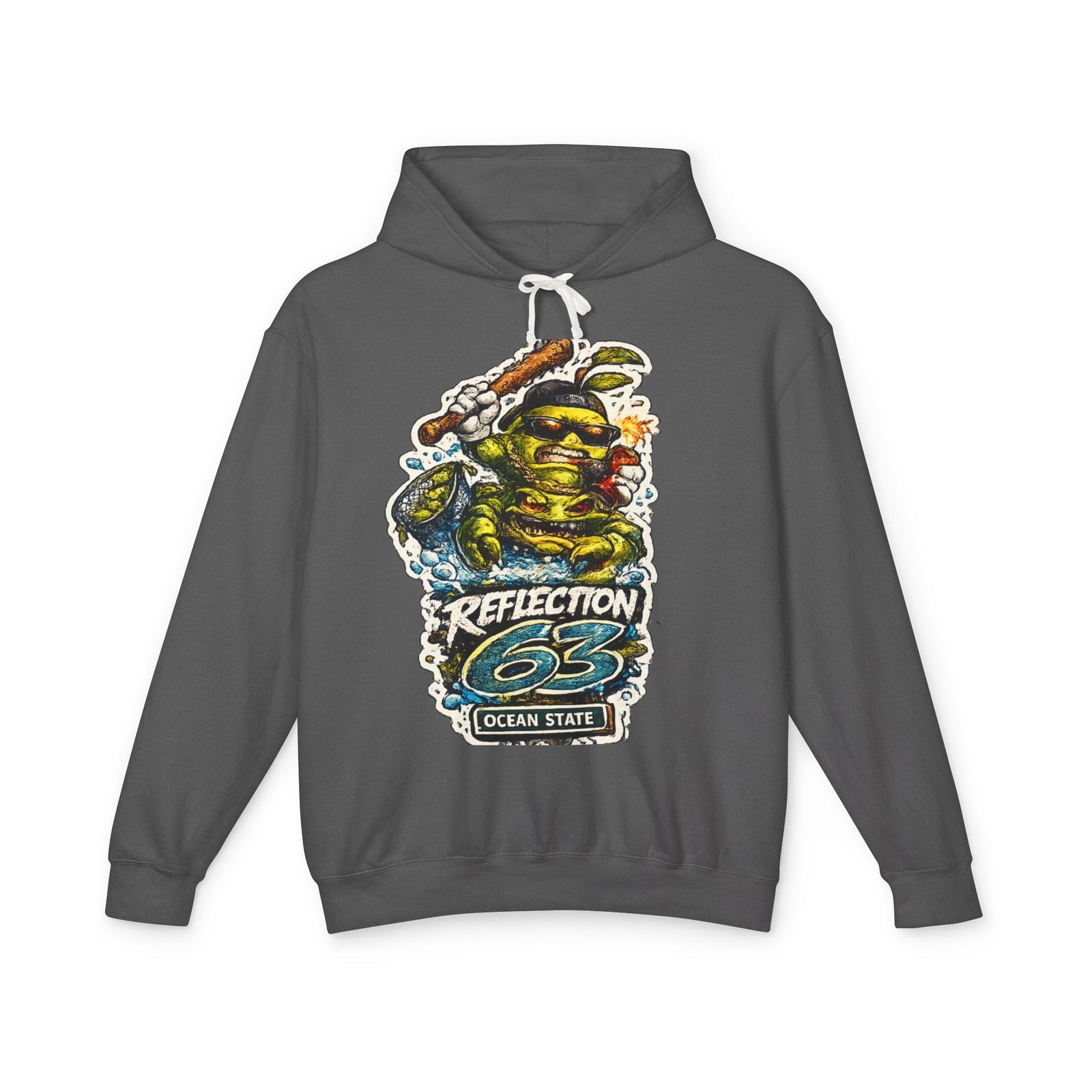Reflection 63 Ocean State Hoodie — Vintage Surf Monster Graphic Hooded Sweatshirt