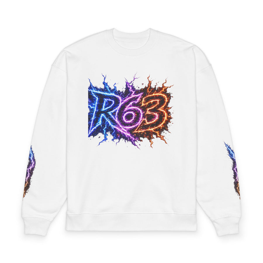 Reflection 63 Graphic Sweatshirt – R63 Electric Logo Oversized Crewneck