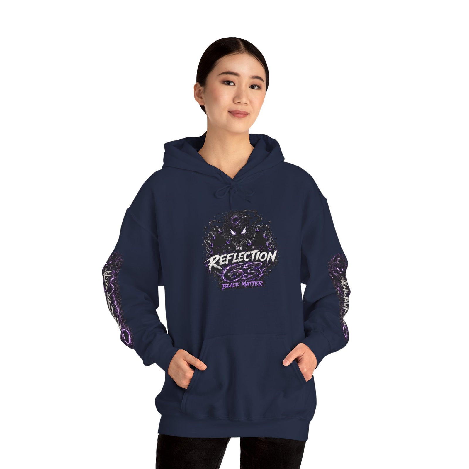 Reflection 63 Black Matter Hoodie — Graphic Cosmic Pullover