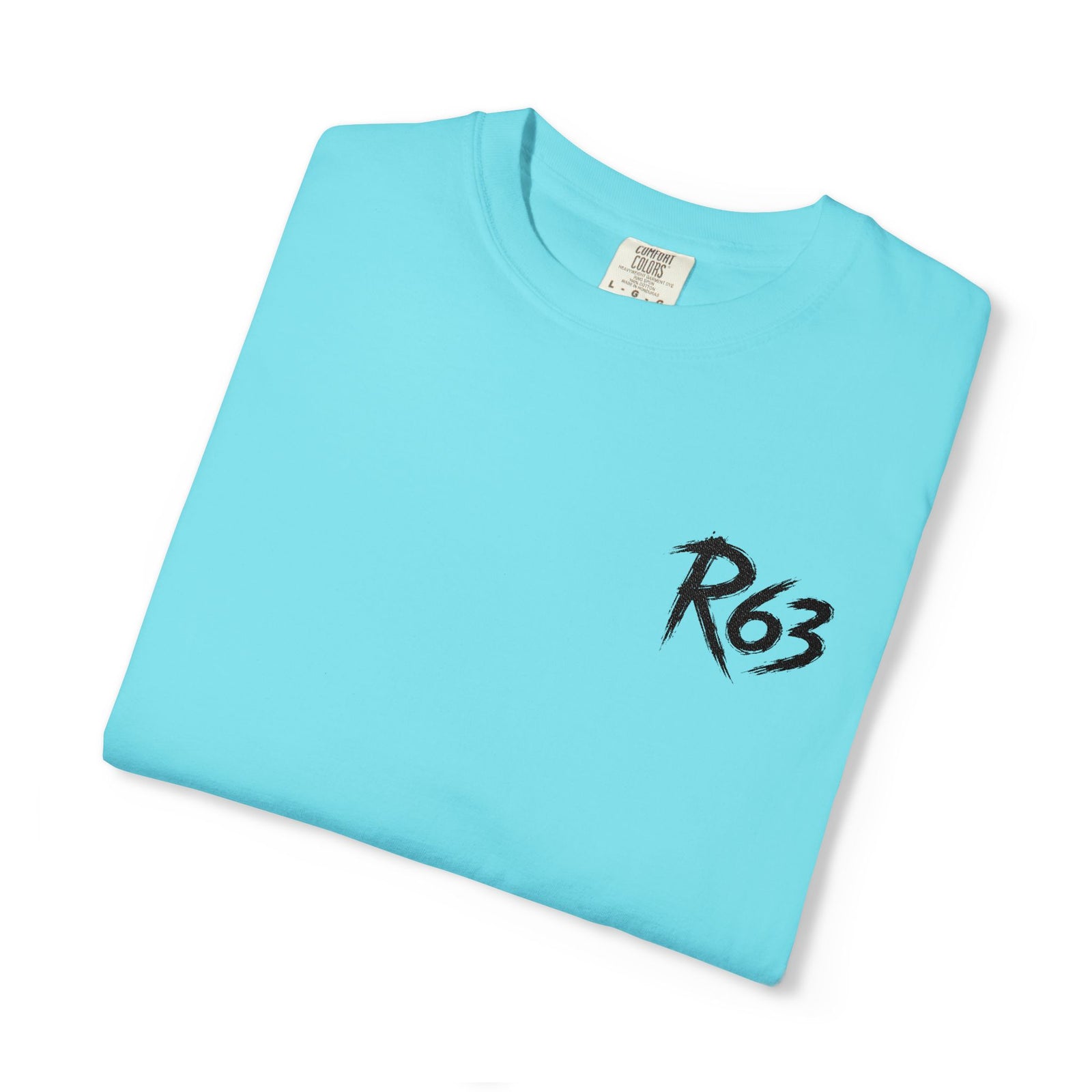 R63 Minimal Logo T-Shirt — Streetwear Graphic Tee with Sleeve Emblem