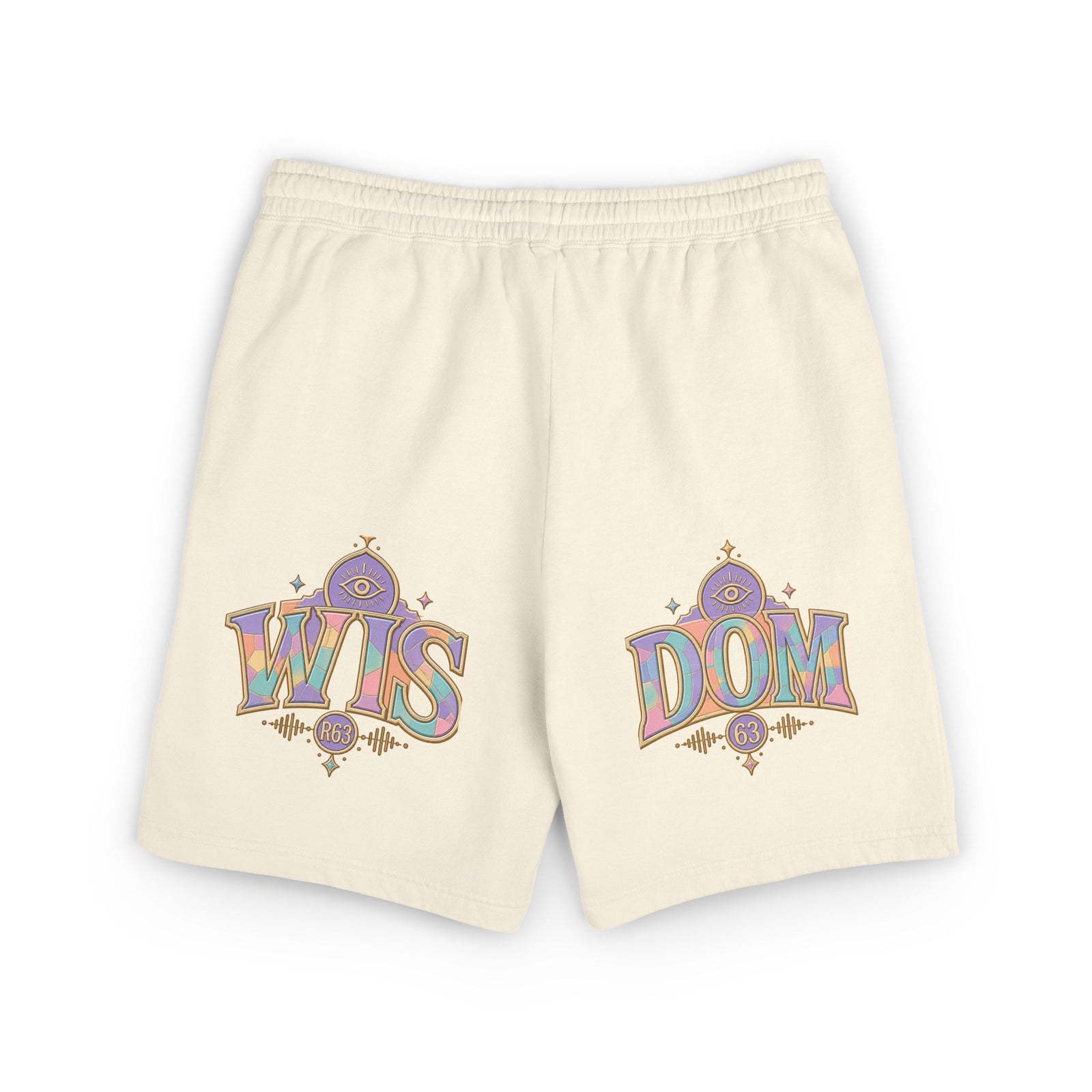 Astrological Wisdom Sweat Shorts — 'Wisdom' Graphic Fleece Shorts