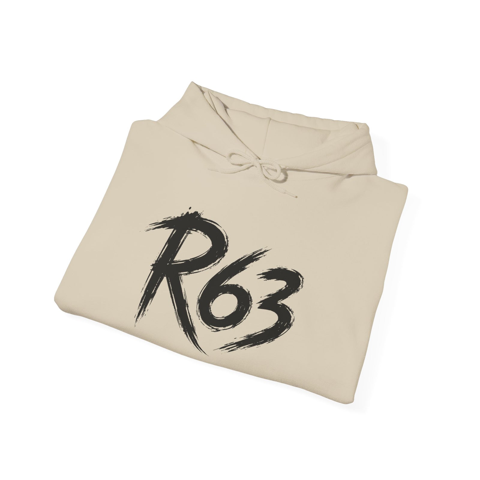 R63 Graphic Hoodie — Reflective Souls Back Print, Sleeve Logo Streetwear