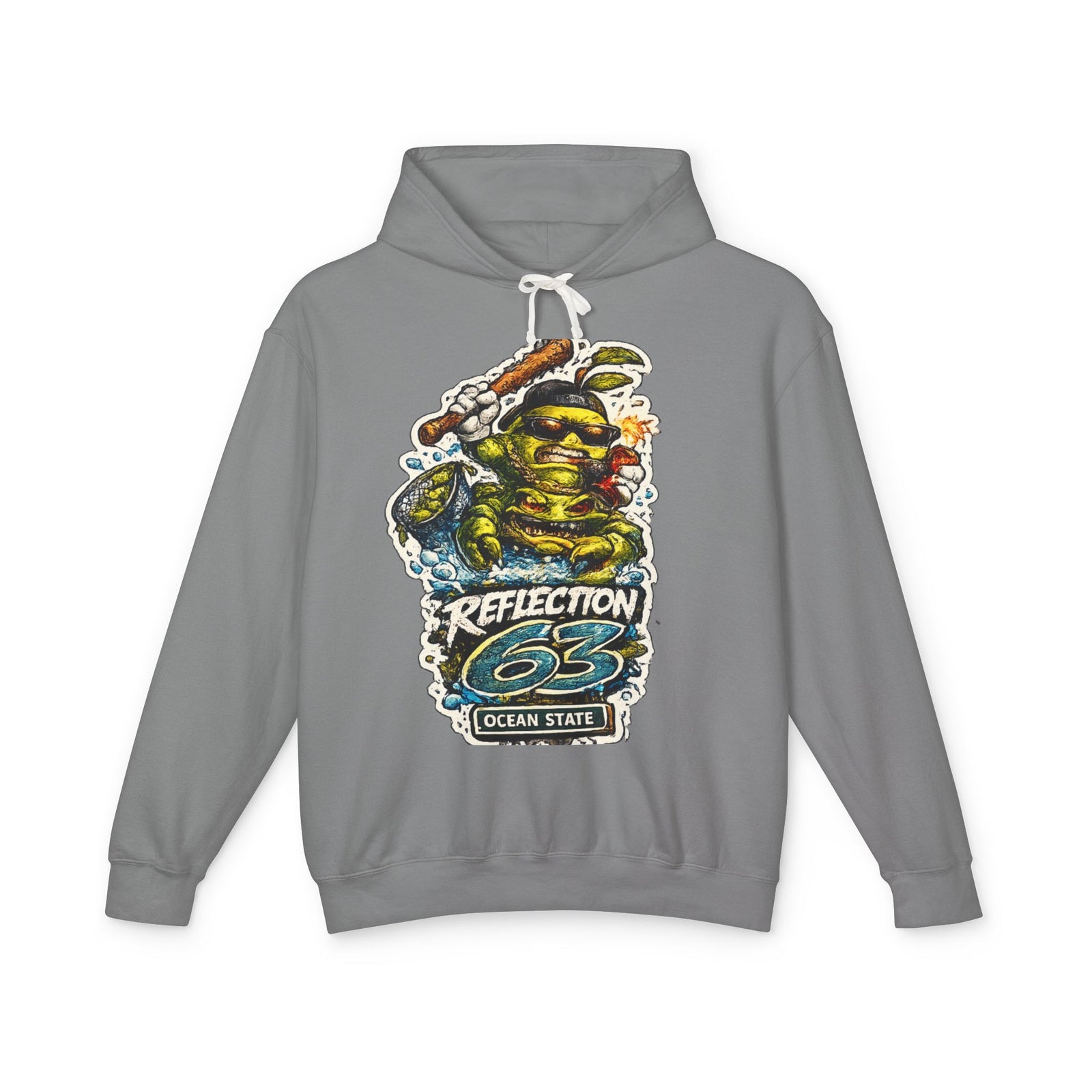 Reflection 63 Ocean State Hoodie — Vintage Surf Monster Graphic Hooded Sweatshirt