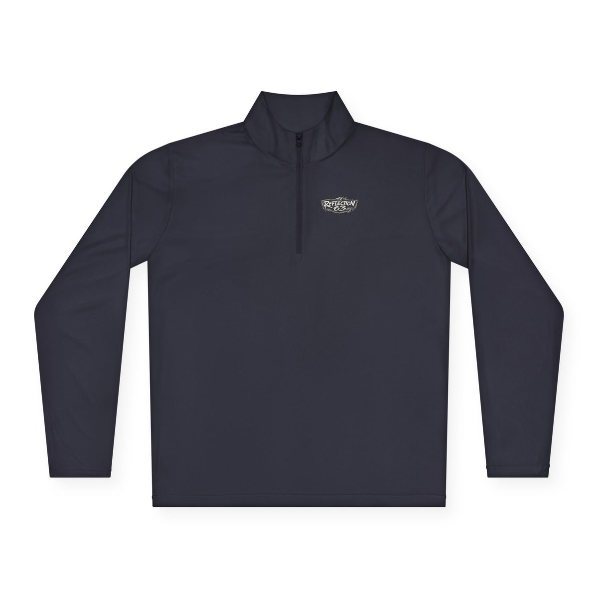 Quarter-Zip Pullover — Vintage Crest Skull Chest & Back Design