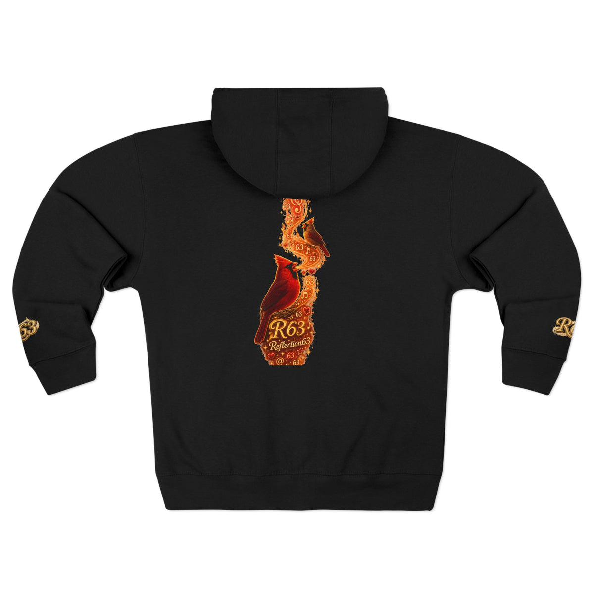 Cardinal Bird Zip Hoodie — Vintage Red Cardinal Graphic Zip-Up