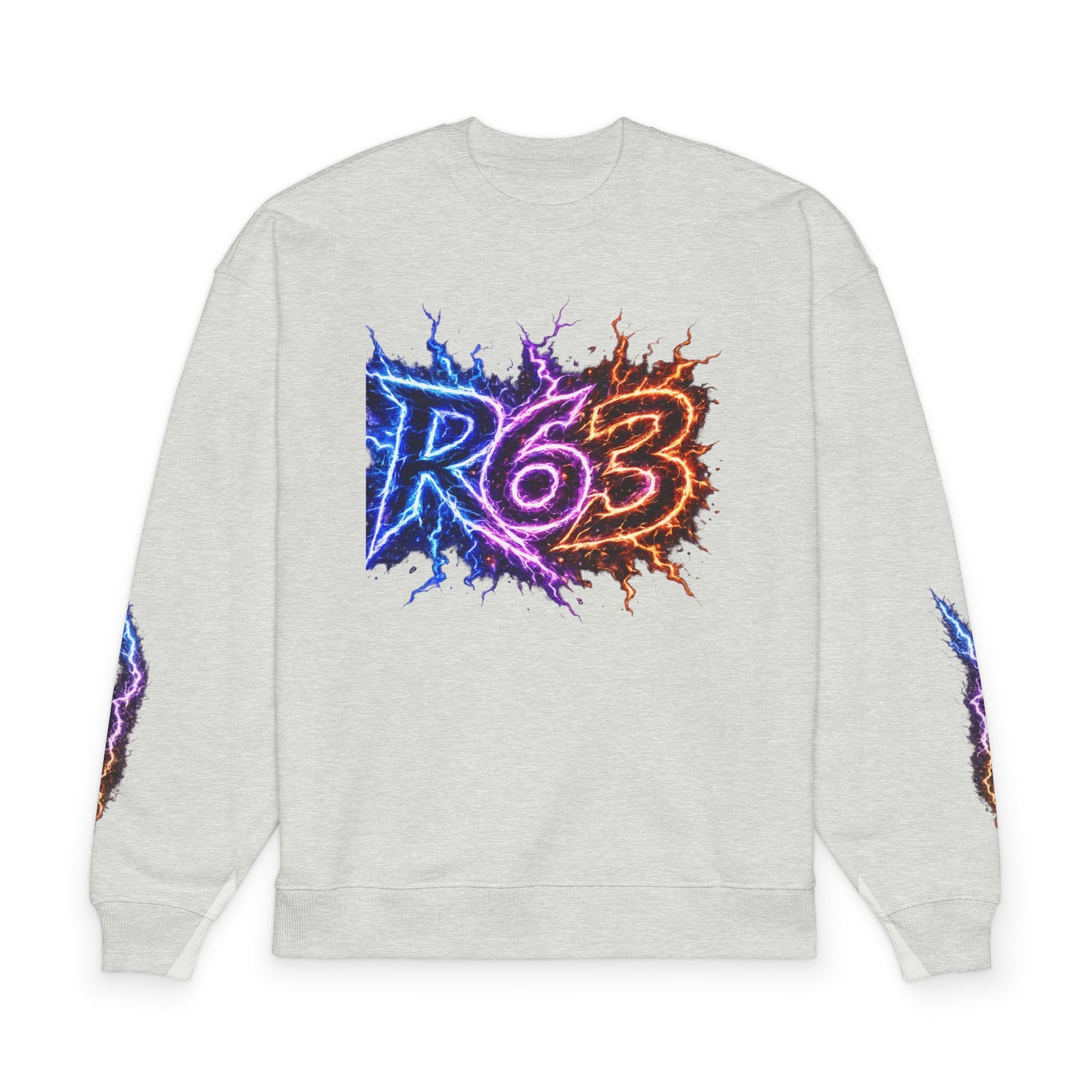 Reflection 63 Graphic Sweatshirt – R63 Electric Logo Oversized Crewneck