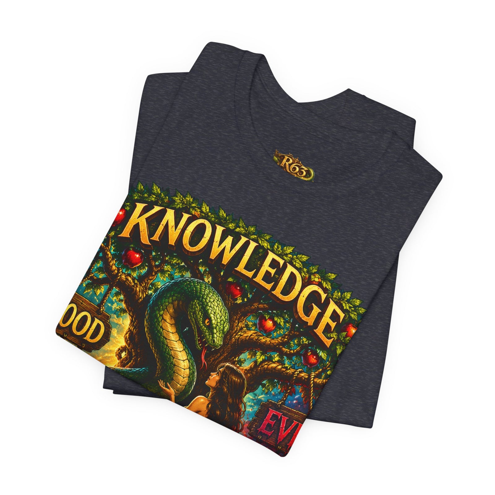 Knowledge Snake Tee — 'Knowledge: Good vs Evil' Graphic T-Shirt