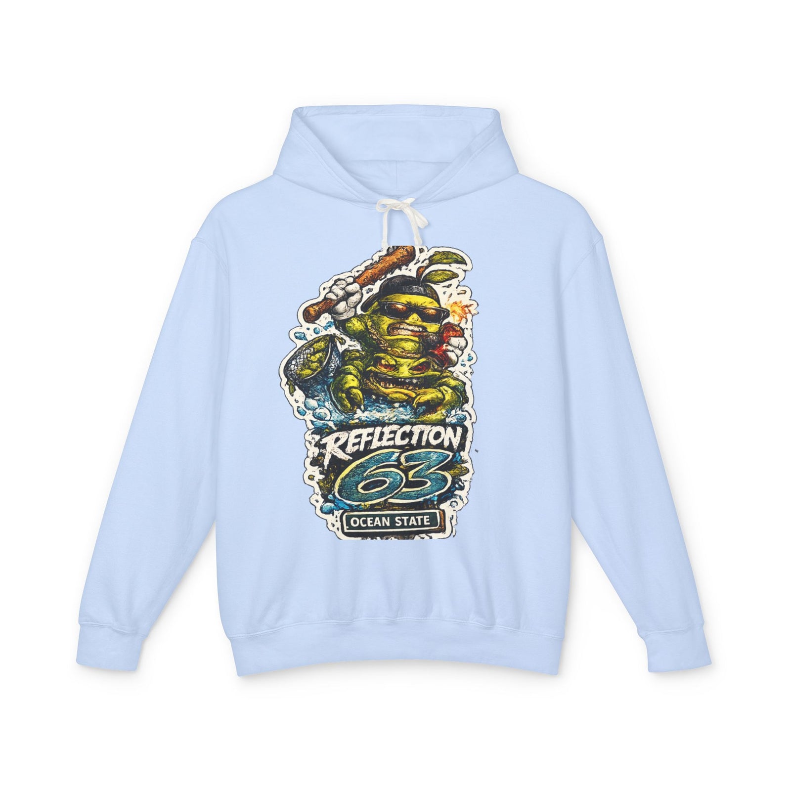 Reflection 63 Ocean State Hoodie — Vintage Surf Monster Graphic Hooded Sweatshirt