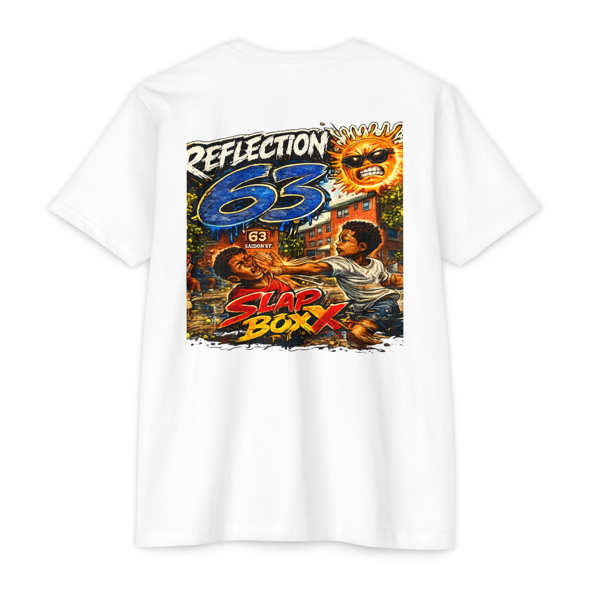 Slapboxx Graphic T-Shirt — 'Reflection 63' Retro Street Art Tee