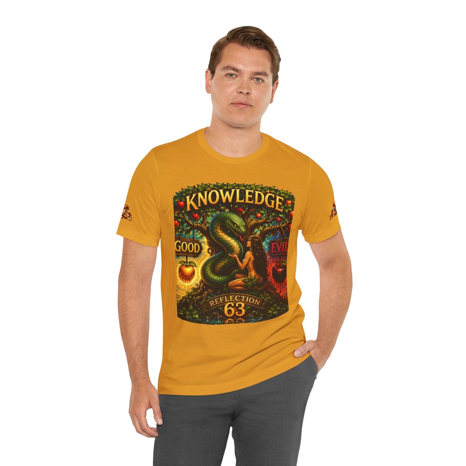 Knowledge Snake Tee — 'Knowledge: Good vs Evil' Graphic T-Shirt