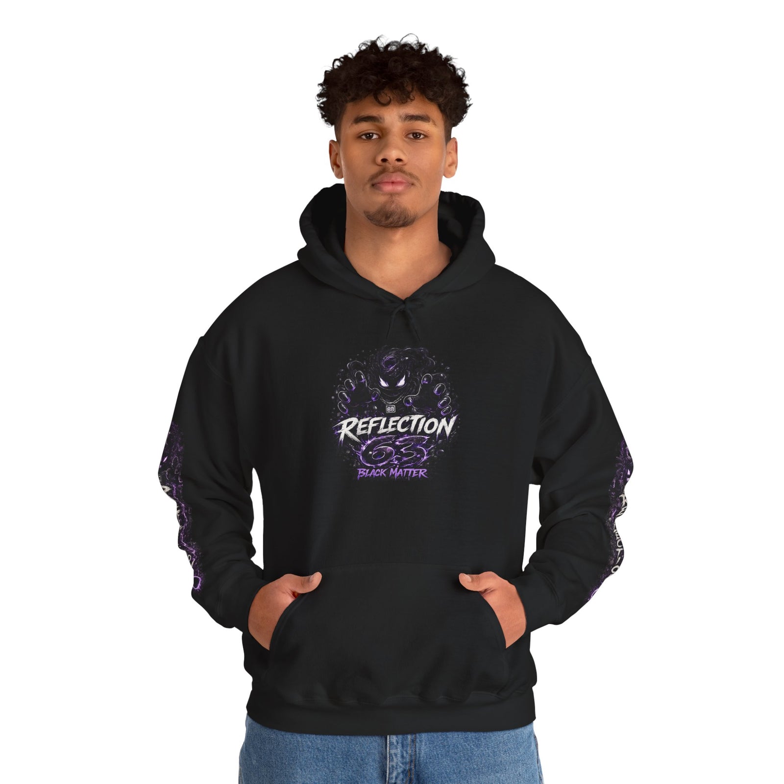 Reflection 63 Black Matter Hoodie — Graphic Cosmic Pullover