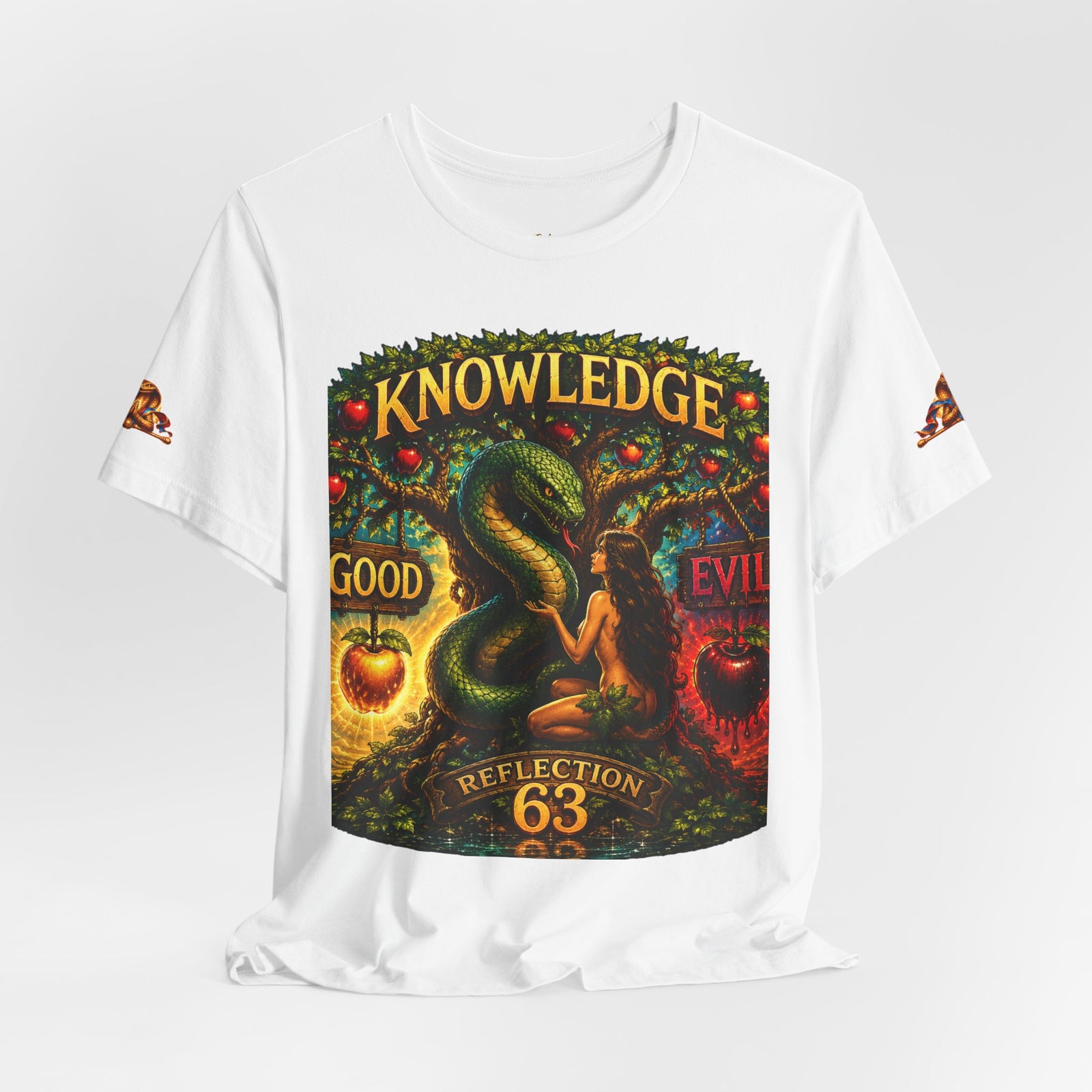 Knowledge Snake Tee — 'Knowledge: Good vs Evil' Graphic T-Shirt