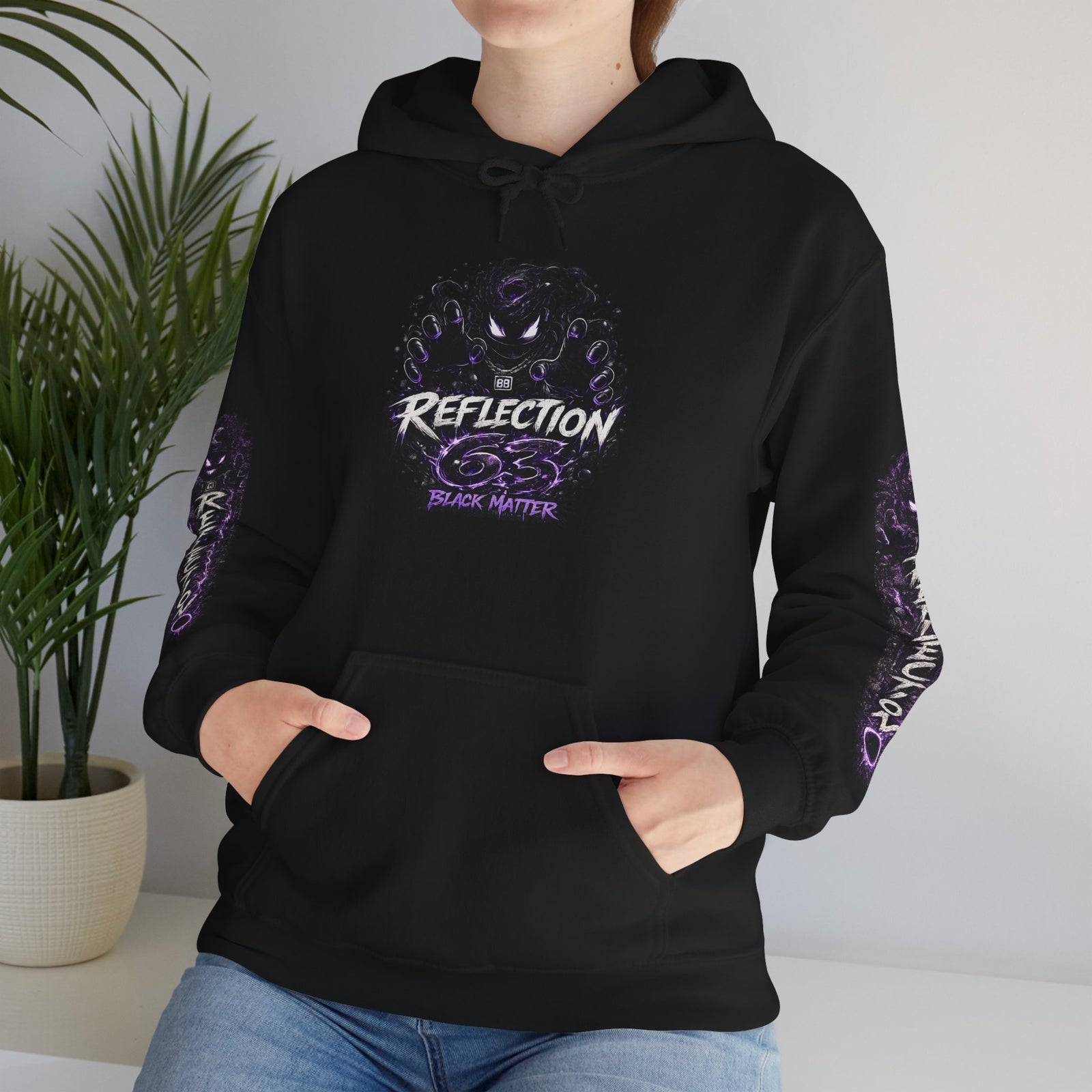 Reflection 63 Black Matter Hoodie — Graphic Cosmic Pullover