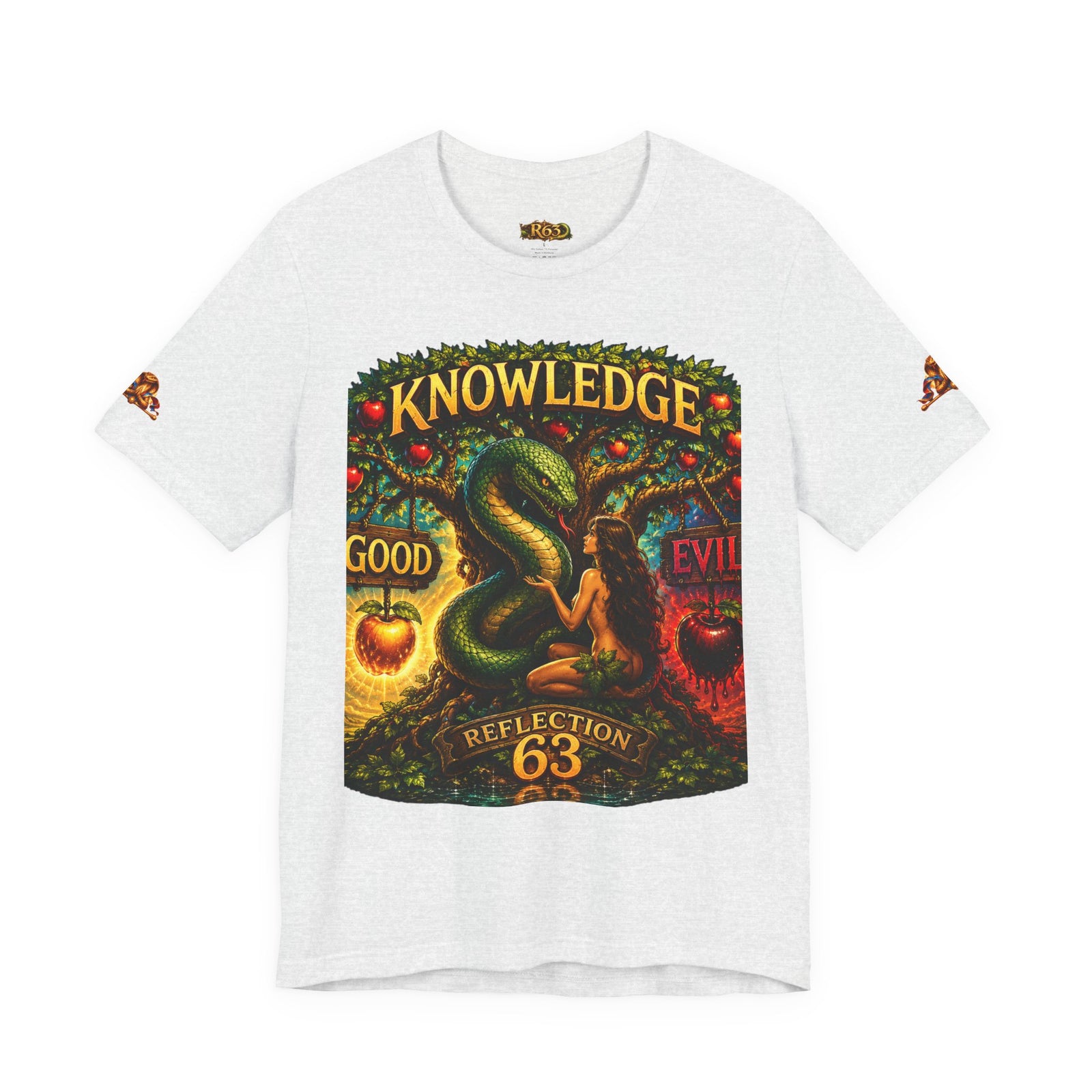 Knowledge Snake Tee — 'Knowledge: Good vs Evil' Graphic T-Shirt