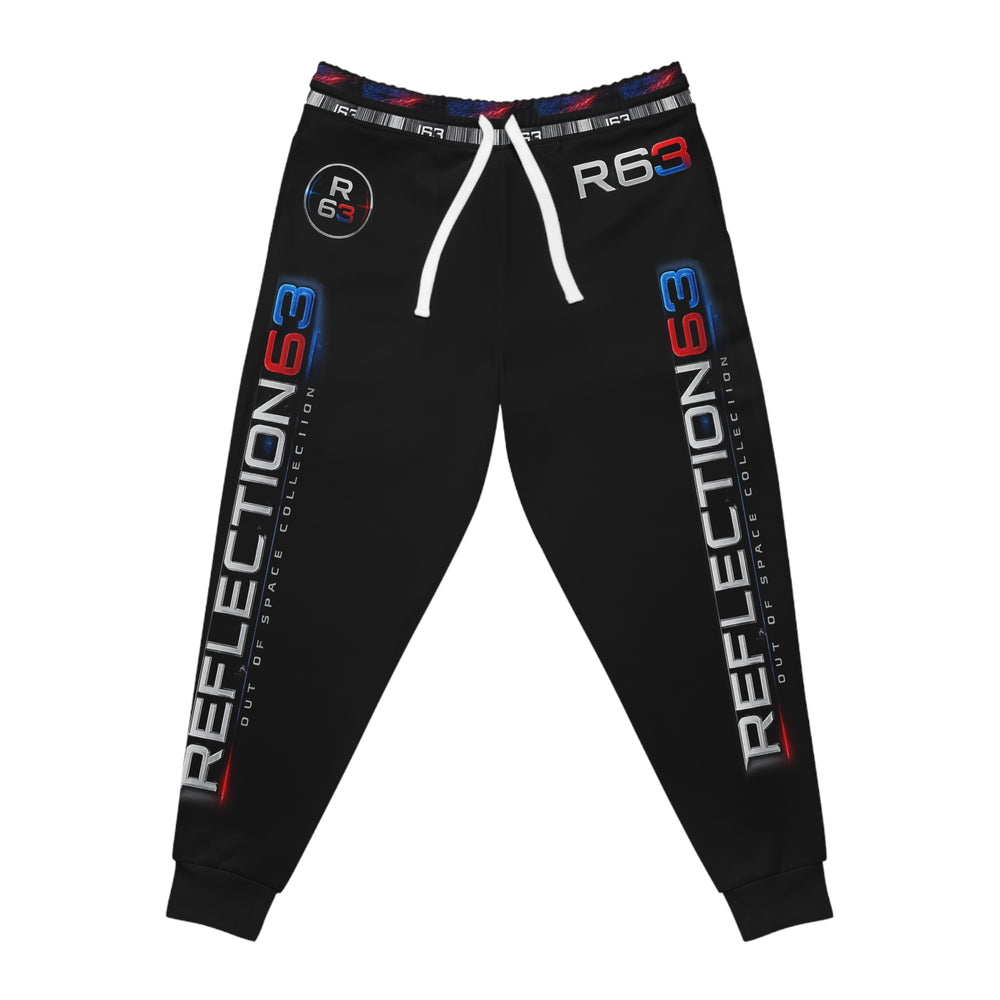 Reflections63 Athletic Joggers — Black Performance Track Pants with RB63 Side Logo