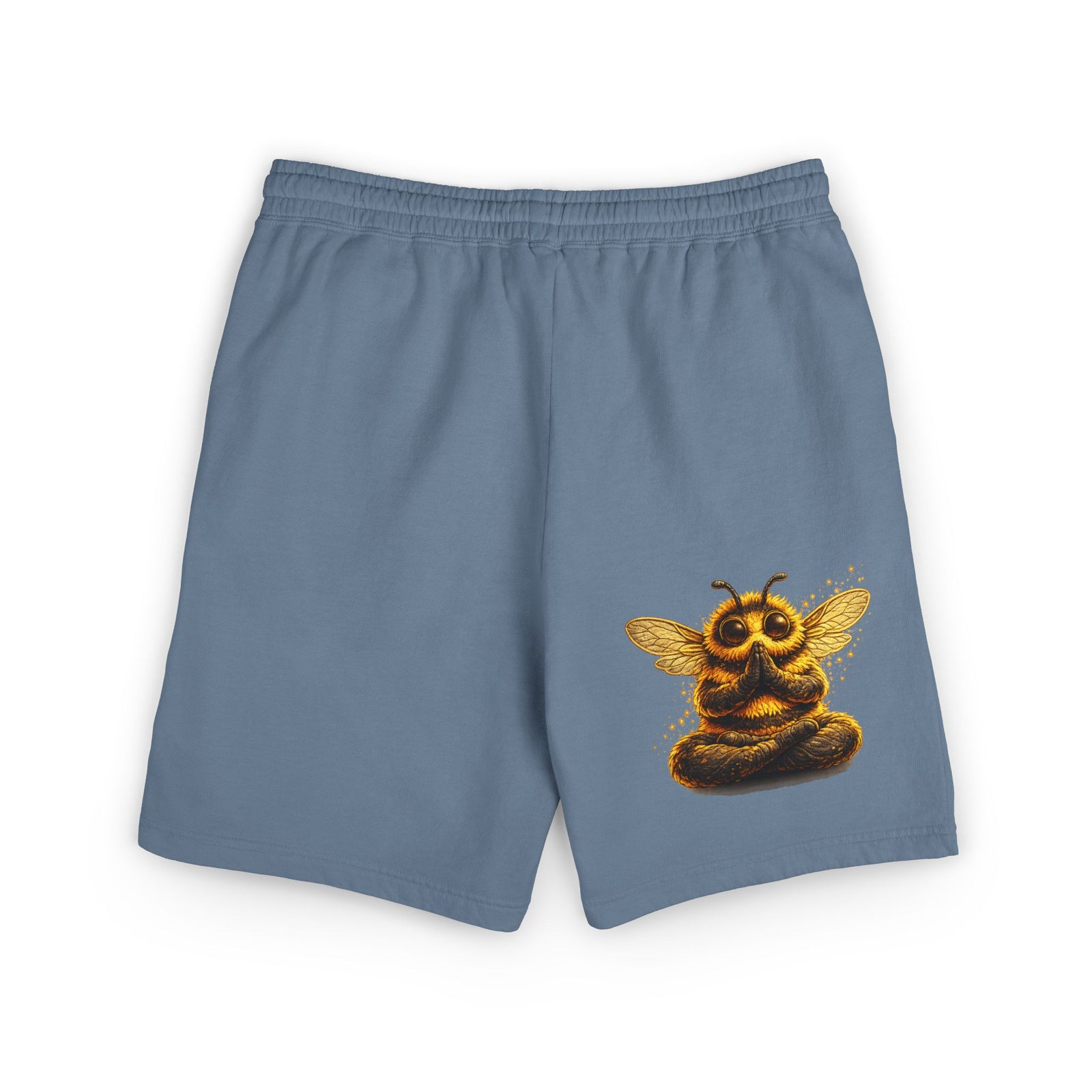 Sunflower Bee Fleece Sweat Shorts — Garment-Dyed Lightweight Lounge Shorts