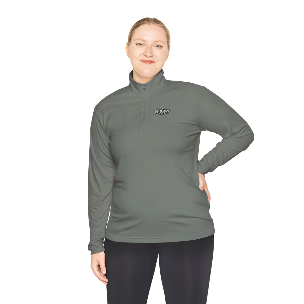 Quarter-Zip Pullover — Vintage Crest Skull Chest & Back Design