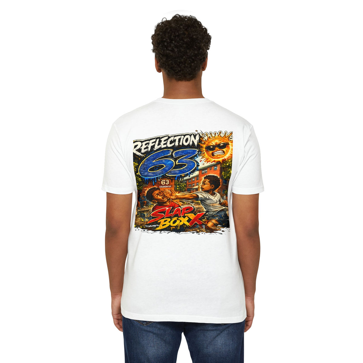 Slapboxx Graphic T-Shirt — 'Reflection 63' Retro Street Art Tee