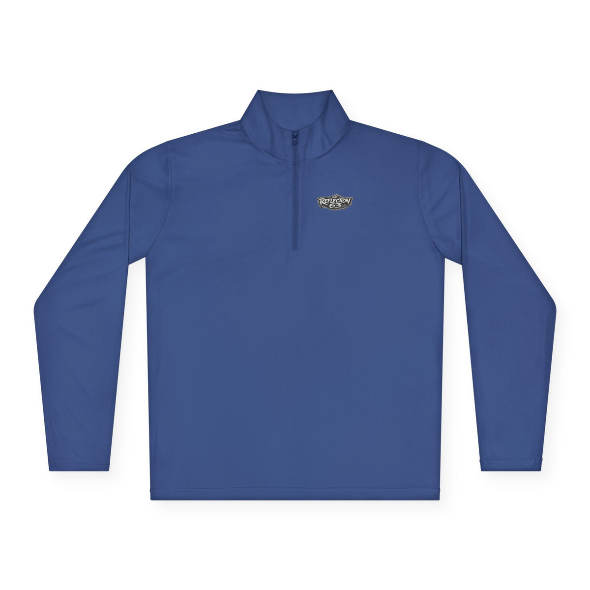 Quarter-Zip Pullover — Vintage Crest Skull Chest & Back Design