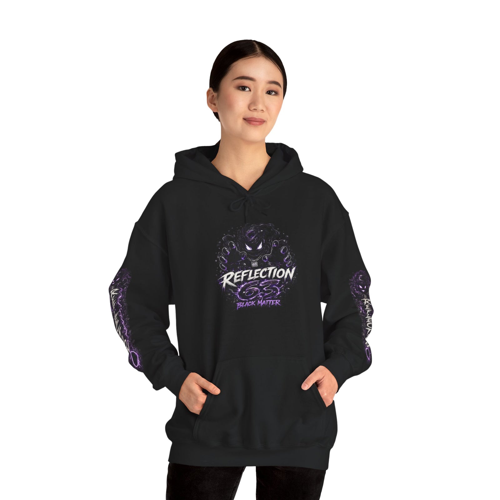 Reflection 63 Black Matter Hoodie — Graphic Cosmic Pullover