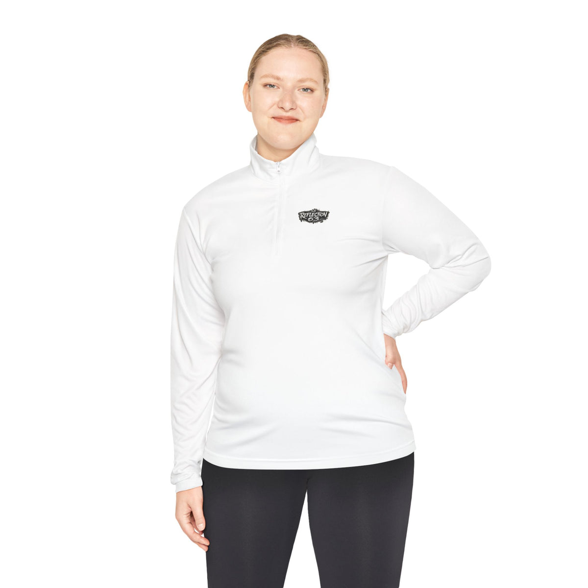 Quarter-Zip Pullover — Vintage Crest Skull Chest & Back Design
