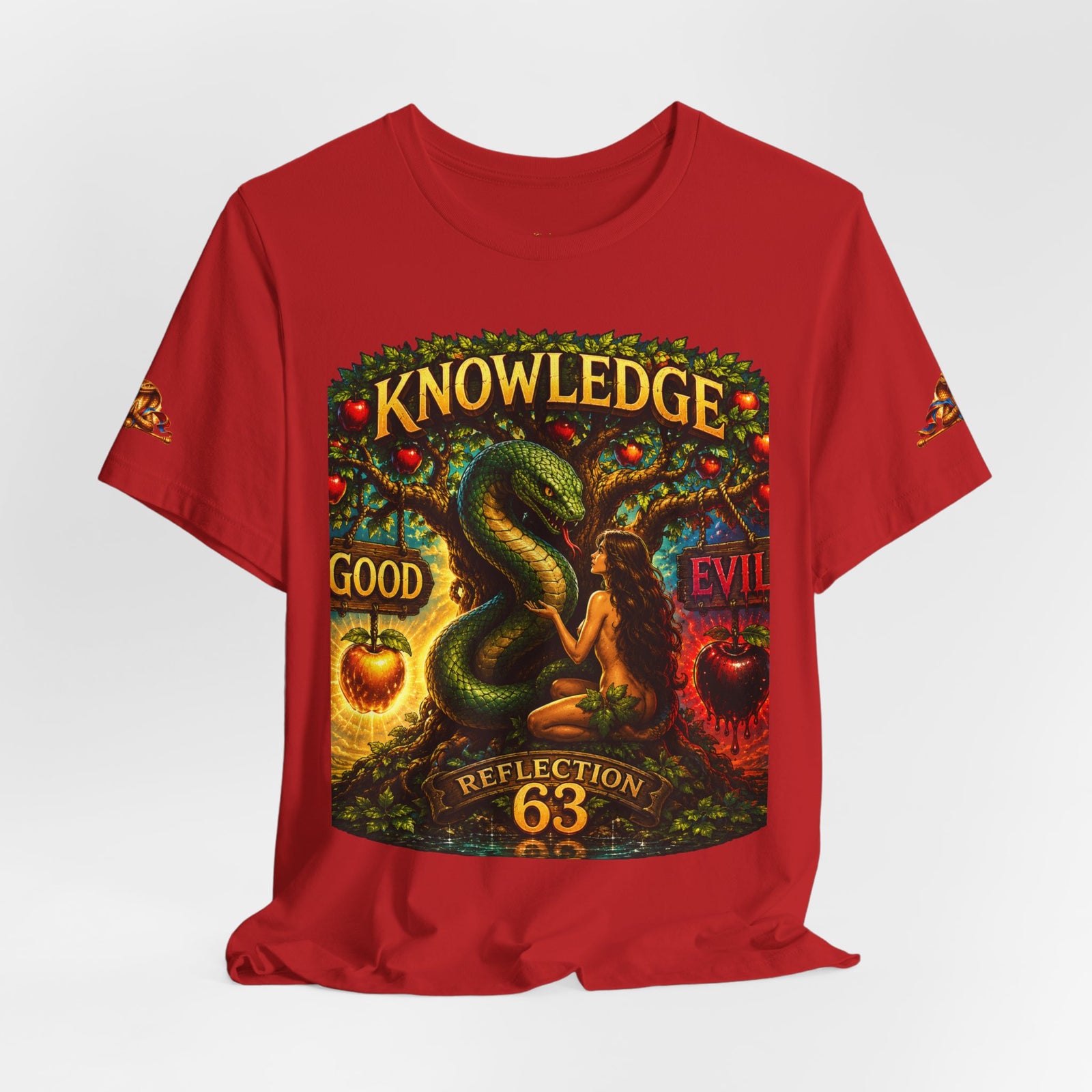 Knowledge Snake Tee — 'Knowledge: Good vs Evil' Graphic T-Shirt