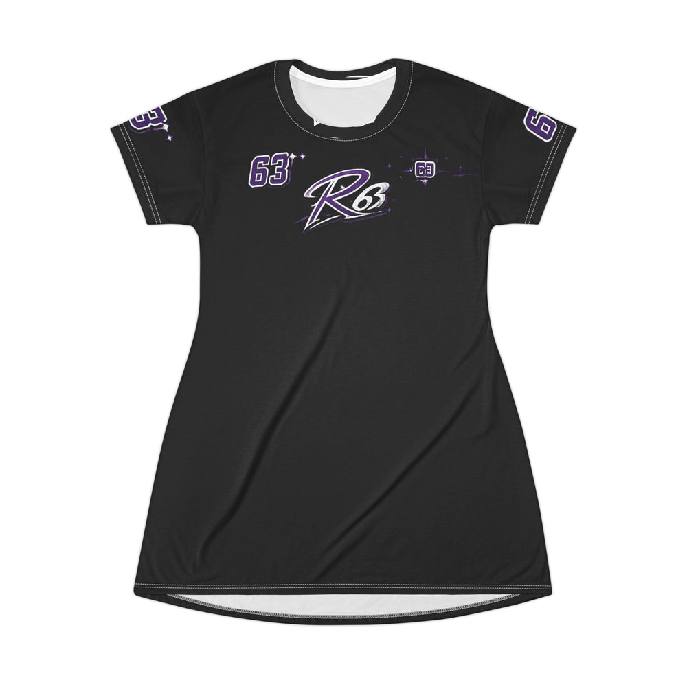 Princess R63 Graphic T‑Shirt Dress — Purple Crown Sports Logo