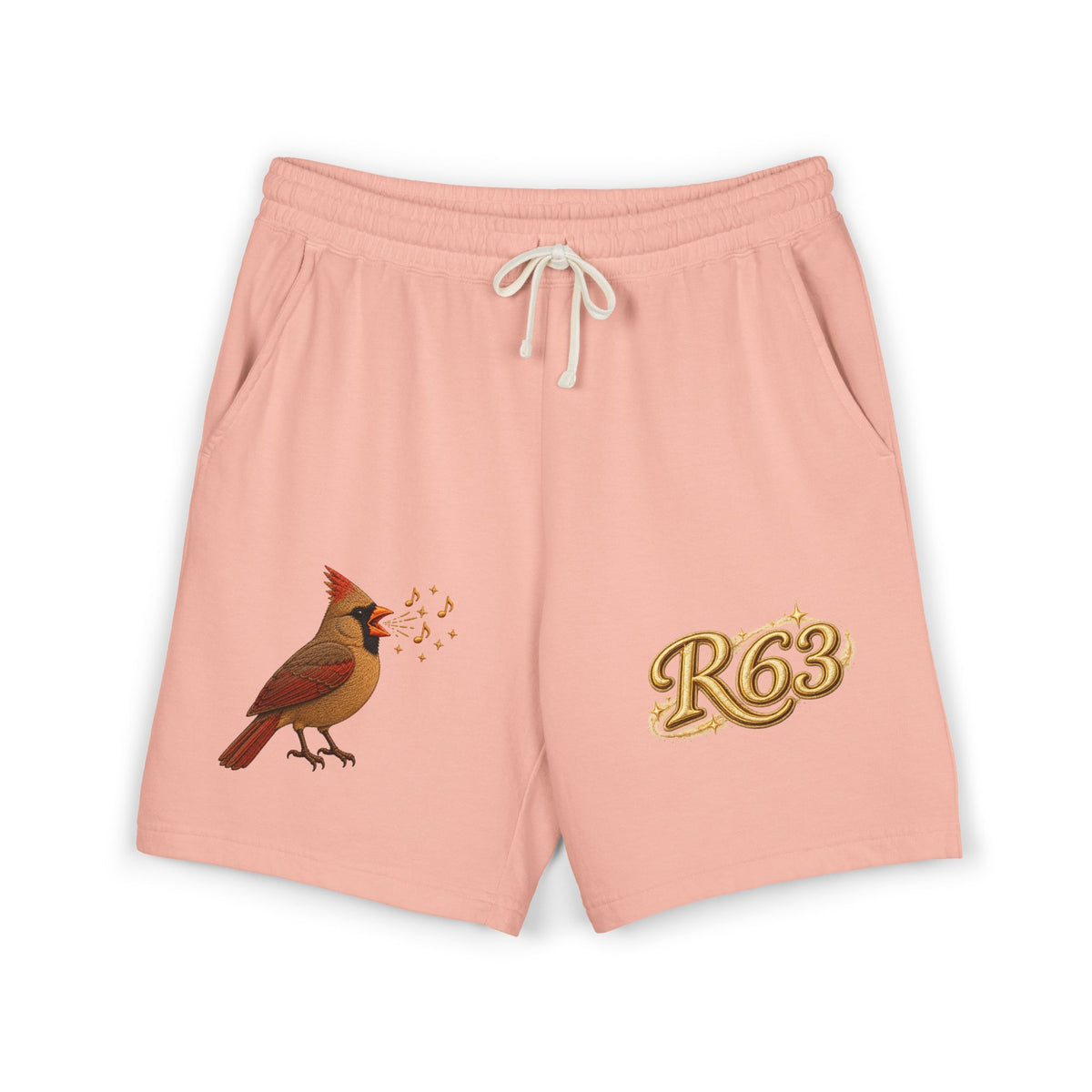 Cardinal '63 Fleece Sweat Shorts — Vintage Bird Graphic Lightweight Lounge Shorts