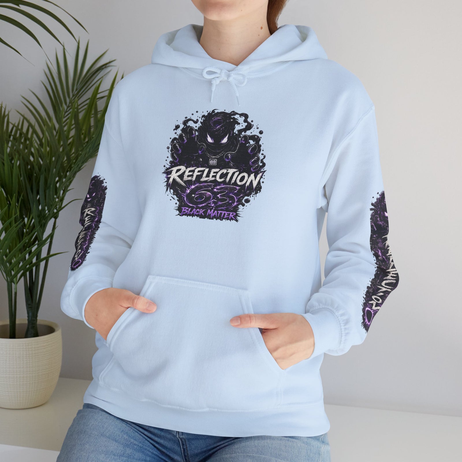 Reflection 63 Black Matter Hoodie — Graphic Cosmic Pullover