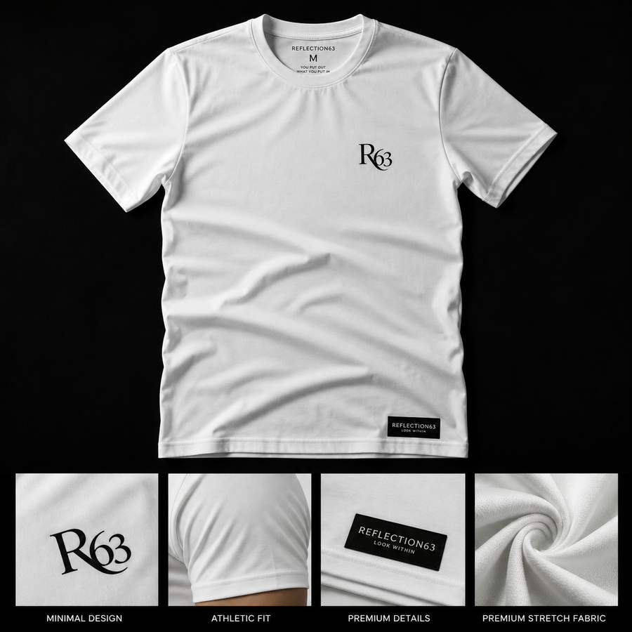 R63 Fitted Essential Tee — White